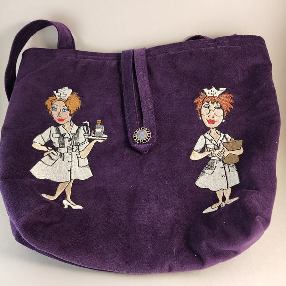 Handbags - Handmade Purple "Nurse" tote/purse
